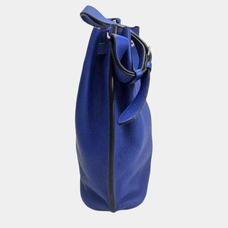 Pre Owned Hermes So Kelly 26 Blue Togo Leather Shoulder Bag