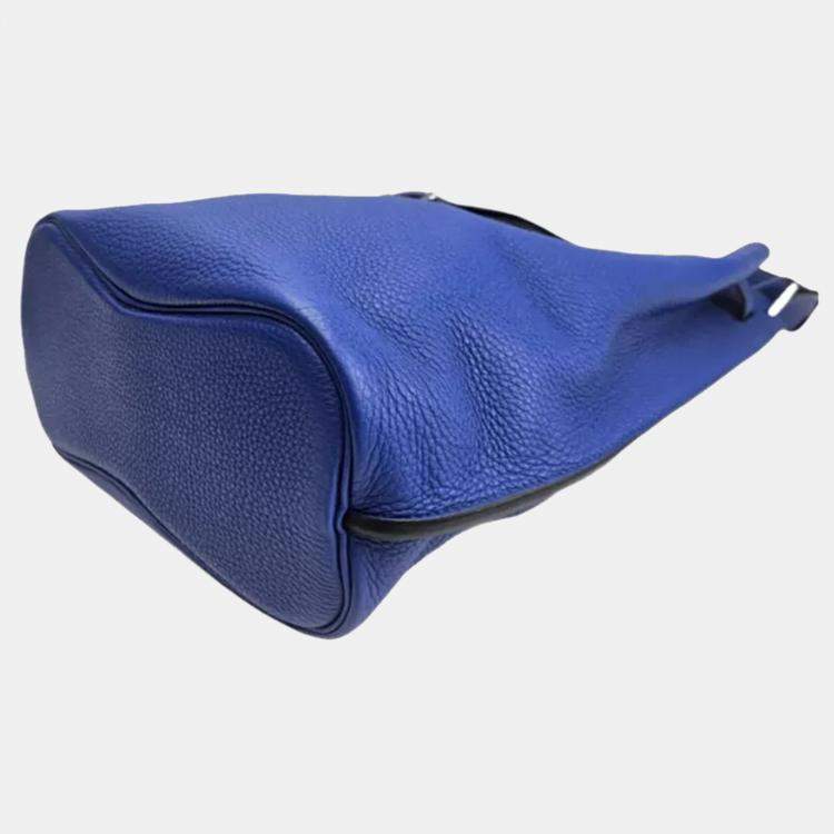 Pre Owned Hermes So Kelly 26 Blue Togo Leather Shoulder Bag