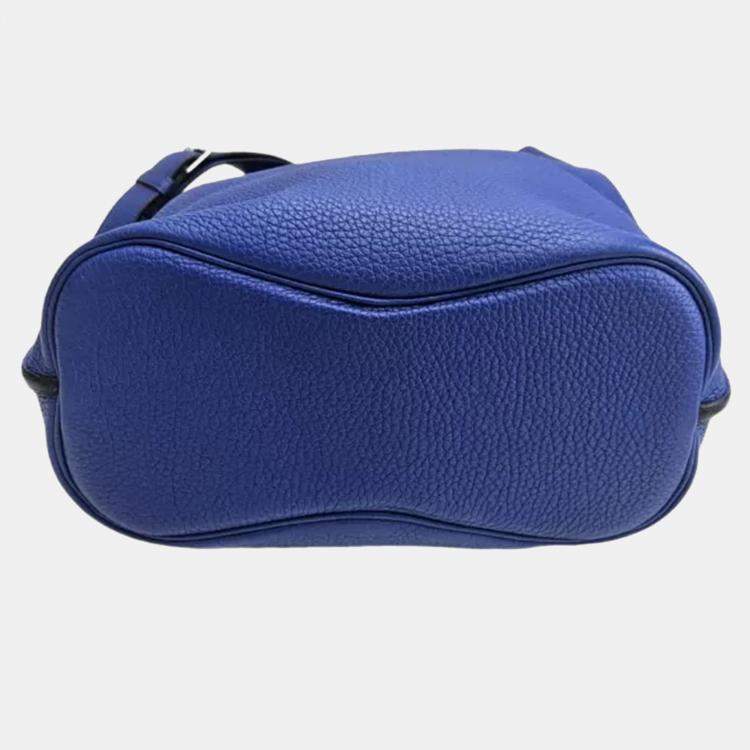 Pre Owned Hermes So Kelly 26 Blue Togo Leather Shoulder Bag