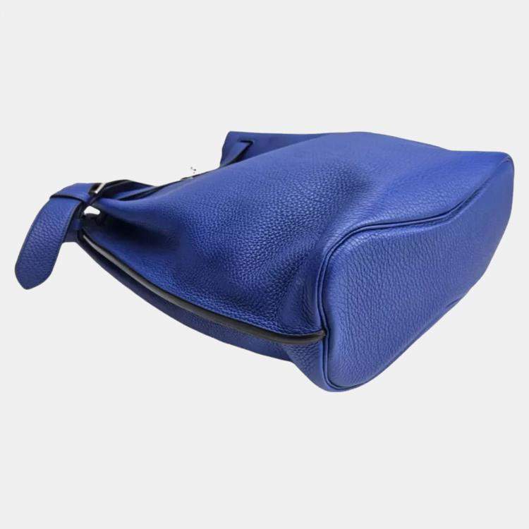 Pre Owned Hermes So Kelly 26 Blue Togo Leather Shoulder Bag