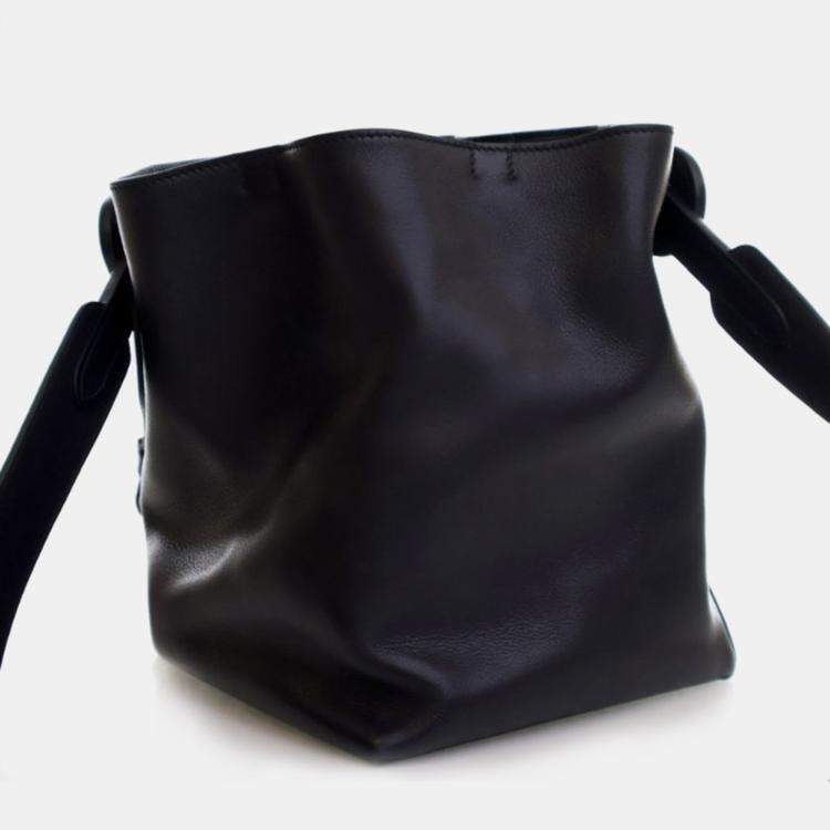 Pre Owned Hermes Licol 17 Black Swift Leather Shoulder Bag