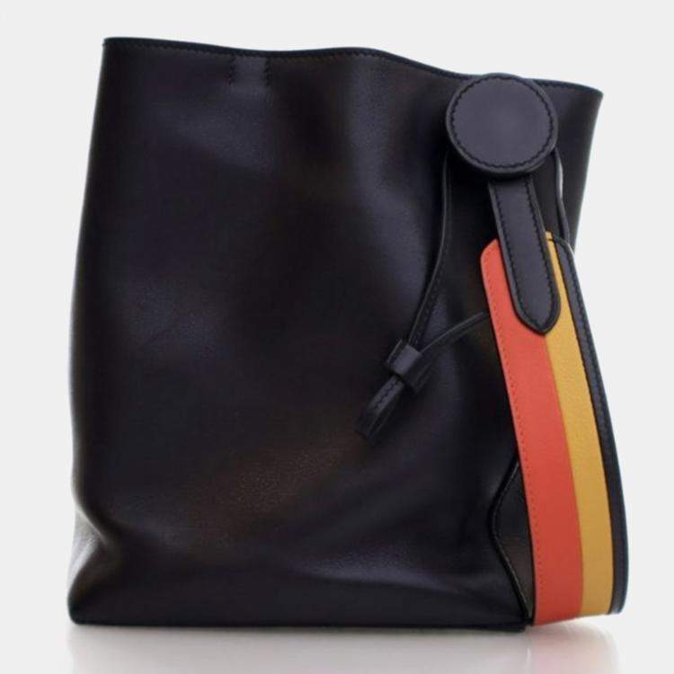 Pre Owned Hermes Licol 17 Black Swift Leather Shoulder Bag