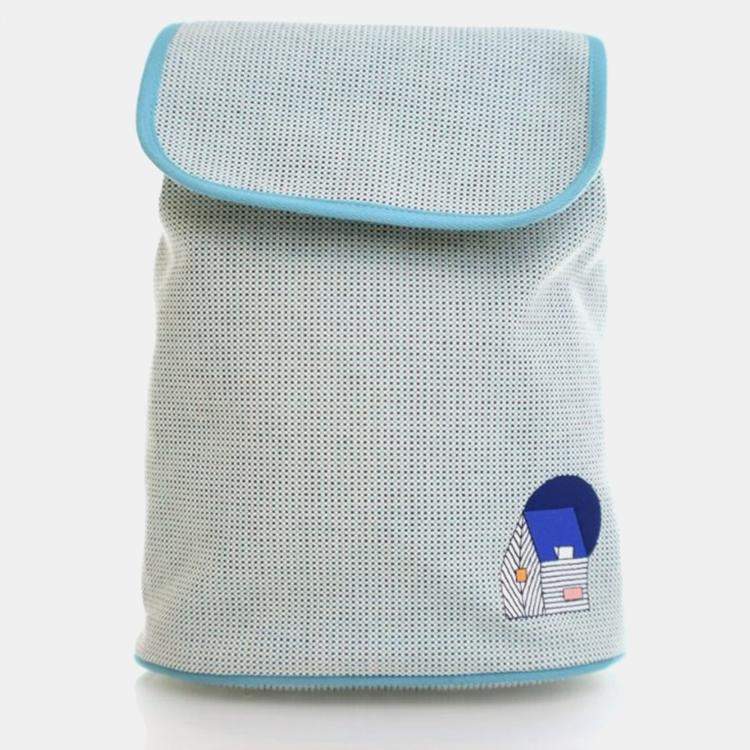 Pre Owned Hermes Les Cabanes Marine H Canvas Backpack