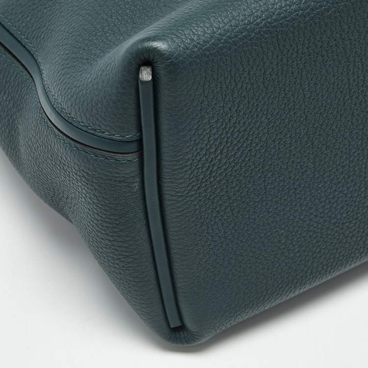 Pre Owned Hermès Vert Cypress Togo and Swift Leather Gold Finish 24/24 29 Bag
