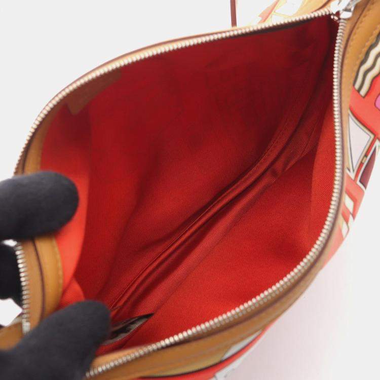Pre Owned Hermes Sursoie PM Orange Silk Swift Leather Shoulder Bag