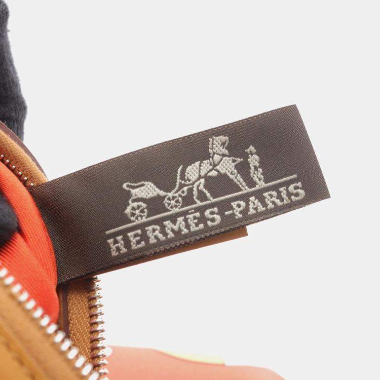Pre Owned Hermes Sursoie PM Orange Silk Swift Leather Shoulder Bag