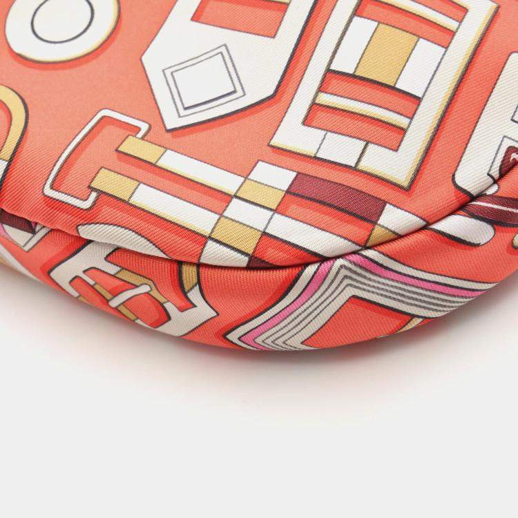 Pre Owned Hermes Sursoie PM Orange Silk Swift Leather Shoulder Bag