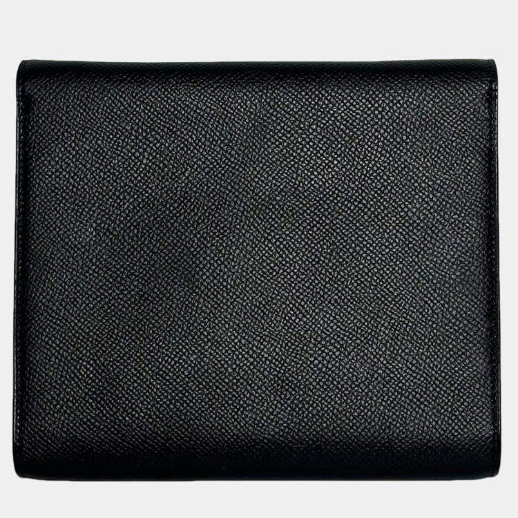 Pre Owned Hermes Portefeuille-Sac Clic 16 Veau Epsom 89 Noir in PHW