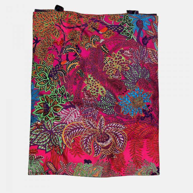 Pre Owned Hermes Silk Petit H Shopping Tote Bag