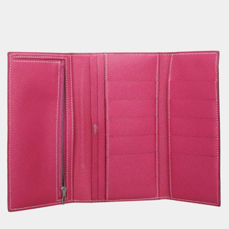 Pre Owned Hermes Bearn Gusset Leather Wallet