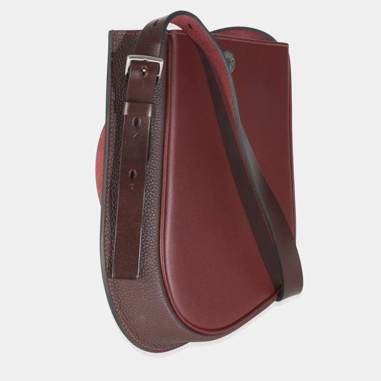 Pre Owned Hermes Rouge H Tadelakt Togo Swift Perspective Cavaliere 21 PHW