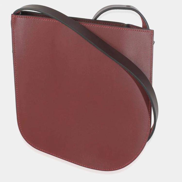 Pre Owned Hermes Rouge H Tadelakt Togo Swift Perspective Cavaliere 21 PHW