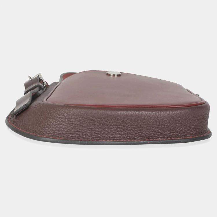 Pre Owned Hermes Rouge H Tadelakt Togo Swift Perspective Cavaliere 21 PHW
