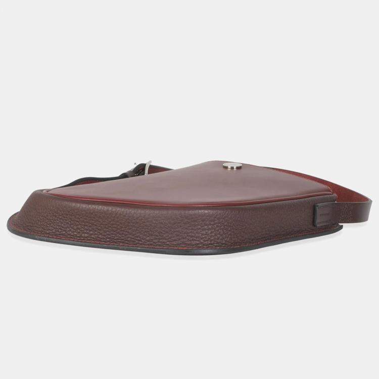 Pre Owned Hermes Rouge H Tadelakt Togo Swift Perspective Cavaliere 21 PHW