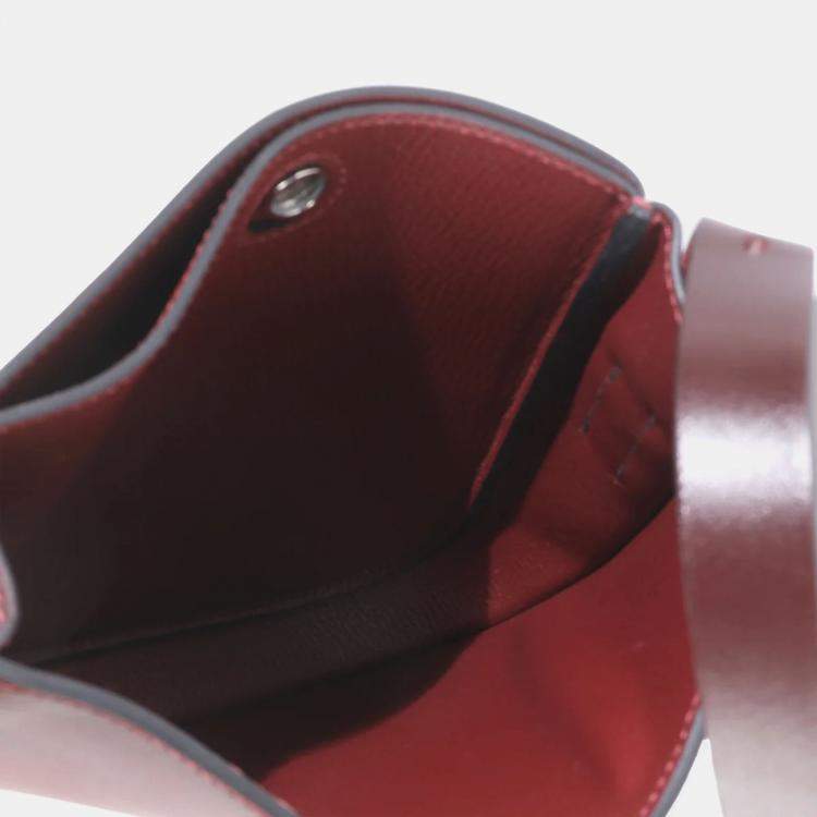 Pre Owned Hermes Rouge H Tadelakt Togo Swift Perspective Cavaliere 21 PHW