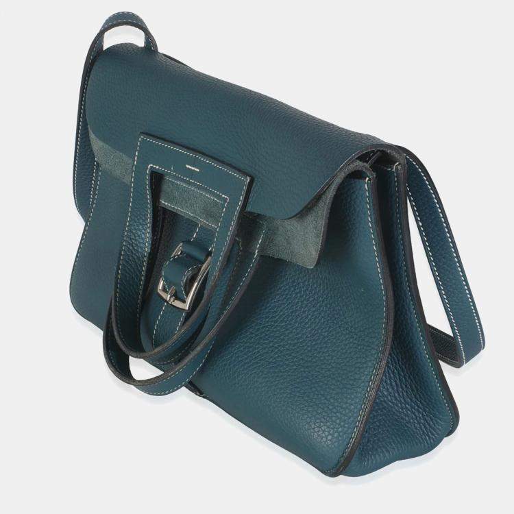 Pre Owned Hermes Colvert Clemence Halzan 31 Bag PHW