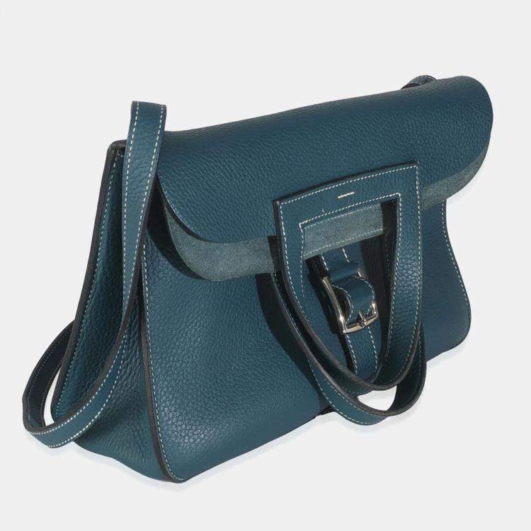 Pre Owned Hermes Colvert Clemence Halzan 31 Bag PHW
