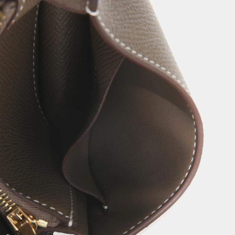 Pre Owned Hermes Epsom Constance Slim Wallet GHW