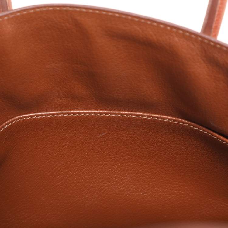 Pre Owned Hermes Noisette Evercolor Leather  Palladium Hardware Birkin 30 Bag