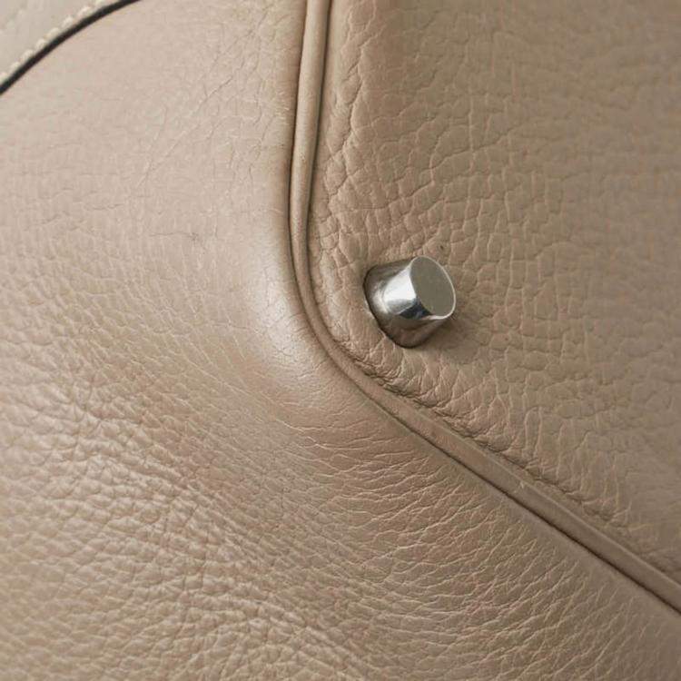 Pre Owned Hermes Picotin 18 Etoupe Grey Taurillon Clemence Handbag