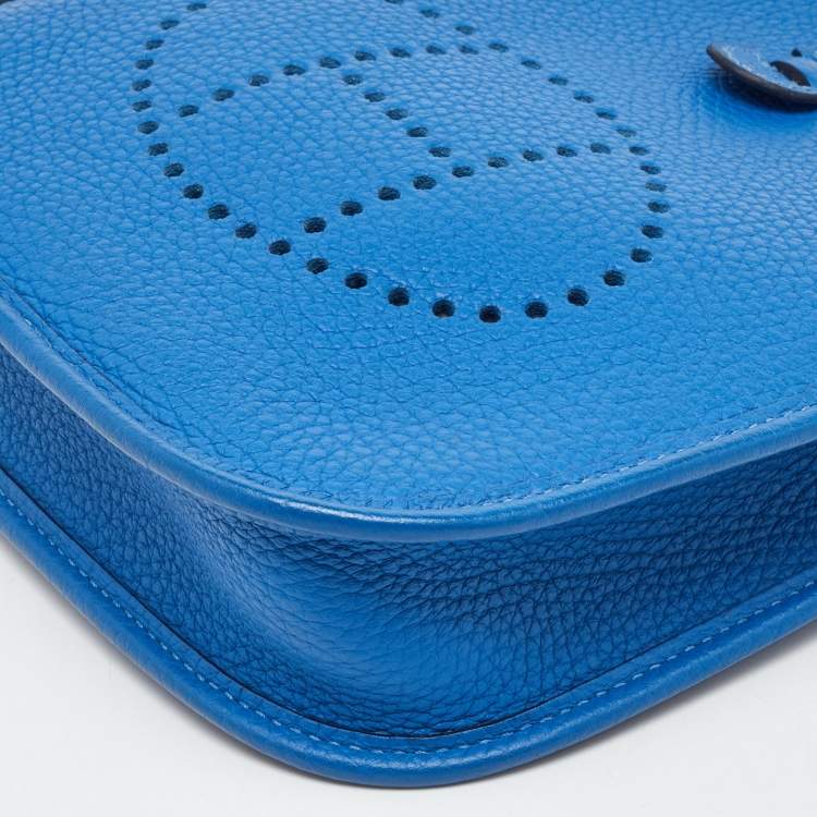 Pre Owned Hermès Bleu France Taurillon Clemence Leather Evelyne TPM Bag