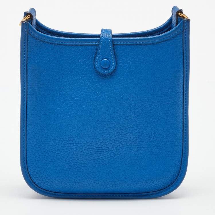 Pre Owned Hermès Bleu France Taurillon Clemence Leather Evelyne TPM Bag