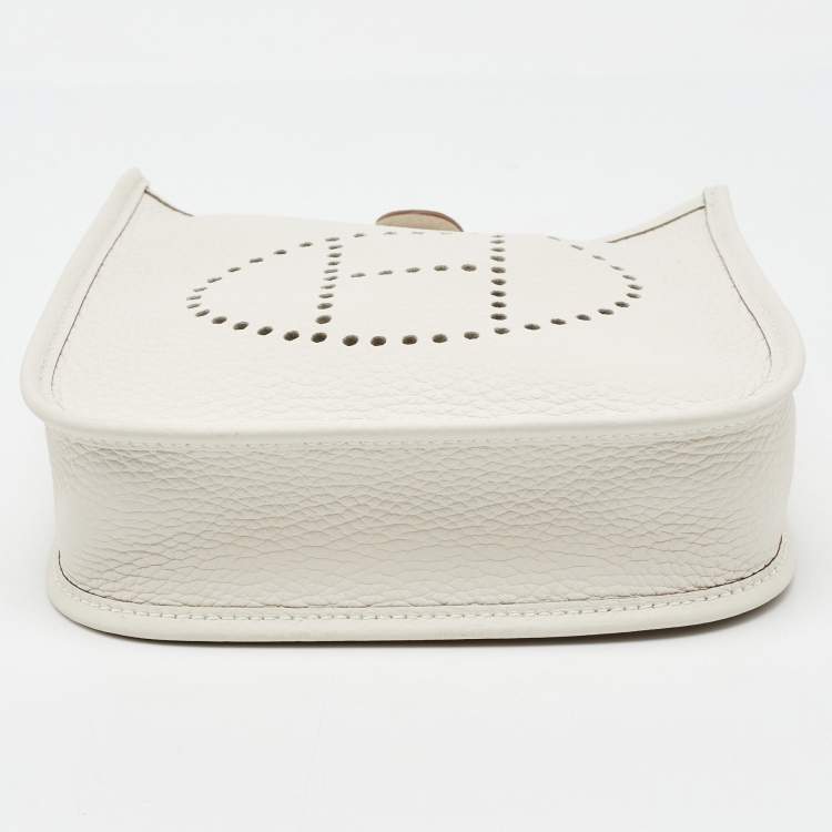 Pre Owned Hermès Gris Pale Taurillon Clemence Leather Evelyne TPM Bag