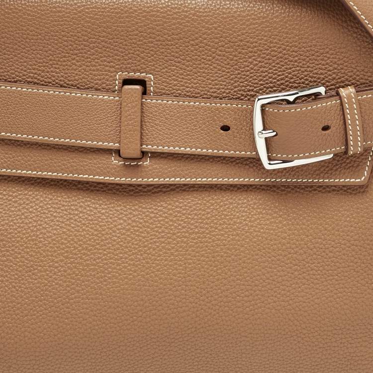 Pre Owned Hermes Gold Togo Leather Palladium Finished Eribelt Bag
