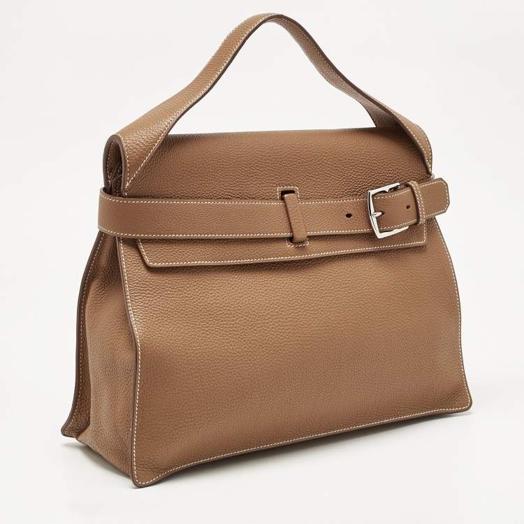 Pre Owned Hermes Gold Togo Leather Palladium Finished Eribelt Bag
