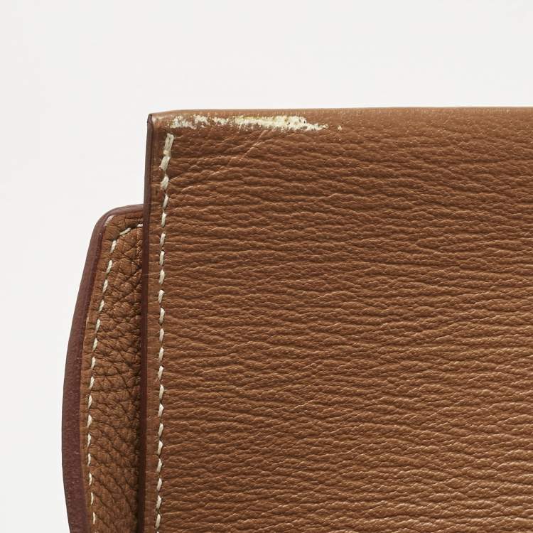 Pre Owned Hermes Gold Togo Leather Palladium Finished Eribelt Bag