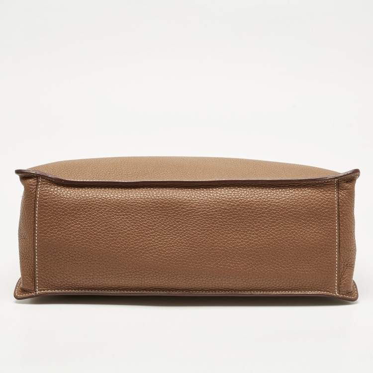 Pre Owned Hermes Gold Togo Leather Palladium Finished Eribelt Bag