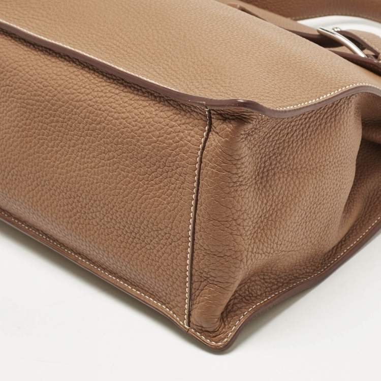 Pre Owned Hermes Gold Togo Leather Palladium Finished Eribelt Bag