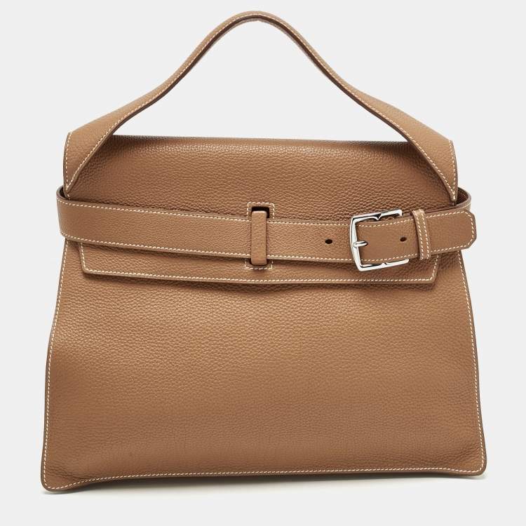 Pre Owned Hermes Gold Togo Leather Palladium Finished Eribelt Bag