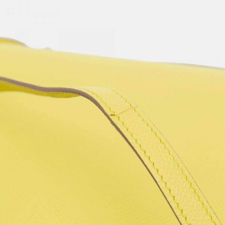 Pre Owned Hermes Constance Elan 25 Soufre Epsom Leather Shoulder Bag