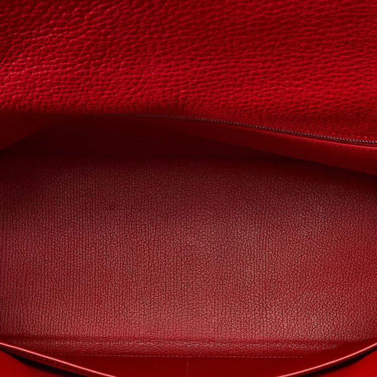 Pre Owned Hermes Kelly 35 Togo Leather Top Handle Bag