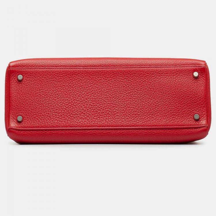 Pre Owned Hermes Kelly 35 Togo Leather Top Handle Bag