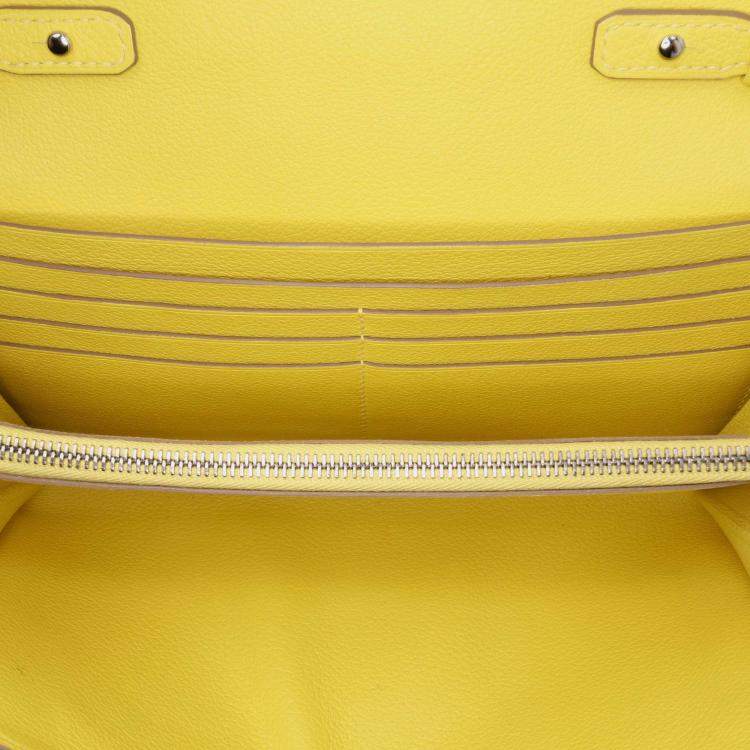 Pre Owned Hermes Constance Wallet To Go Evercolor Leather Clutch Bag
