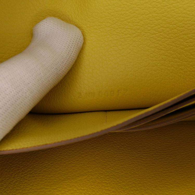 Pre Owned Hermes Constance Wallet To Go Evercolor Leather Clutch Bag