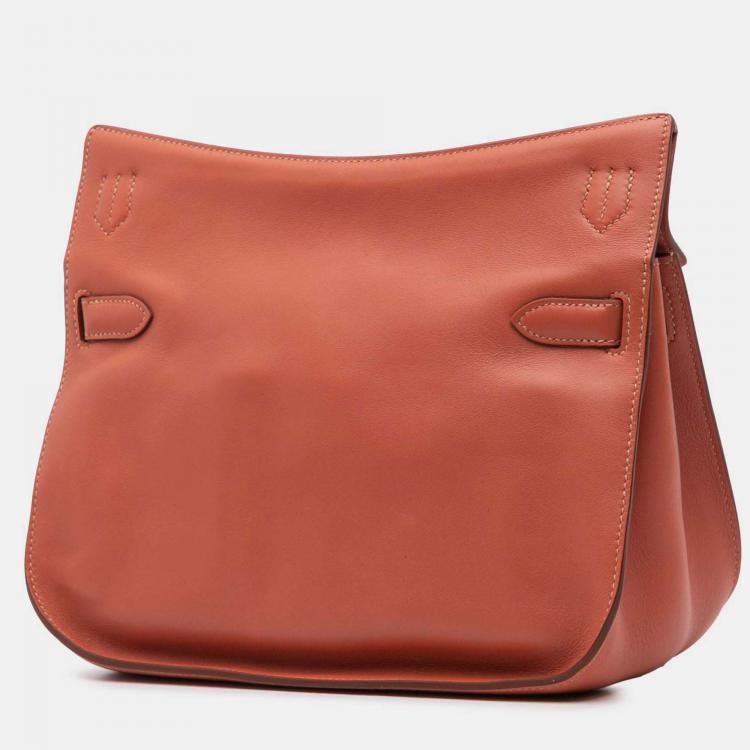 Pre Owned Hermes Jypsiere 28 Sanguine Swift Leather Crossbody Bag