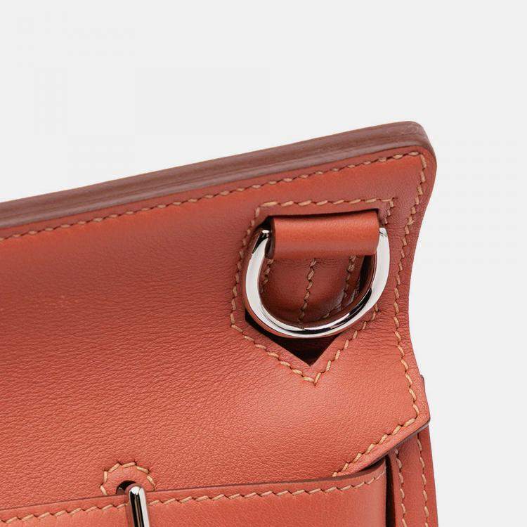 Pre Owned Hermes Jypsiere 28 Sanguine Swift Leather Crossbody Bag