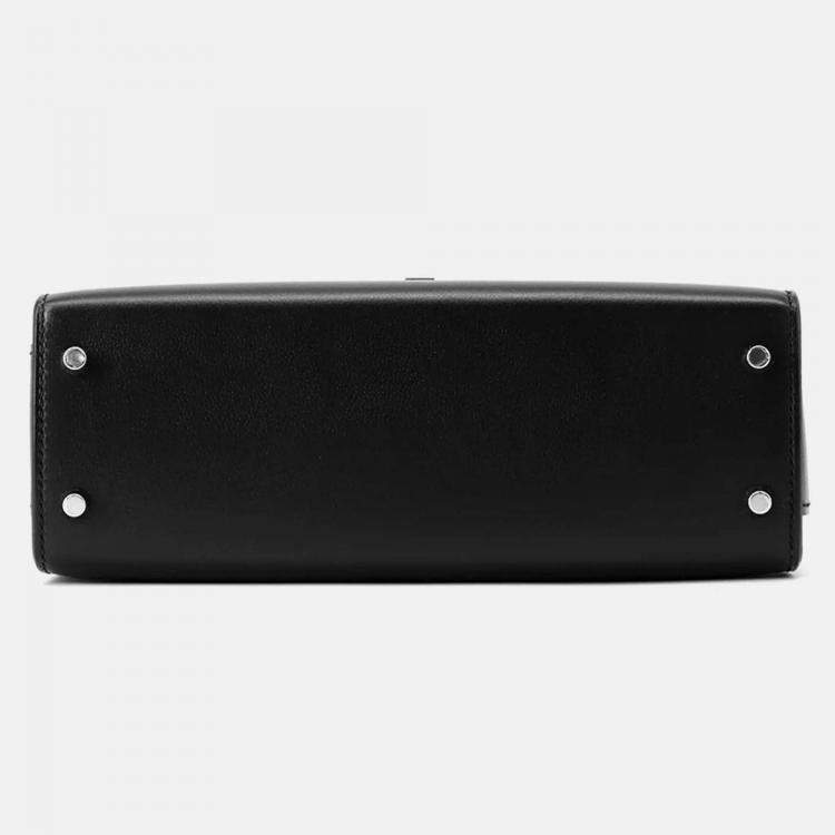 Pre Owned Hermes New Drag 22 Black Evercolor Satchel Bag