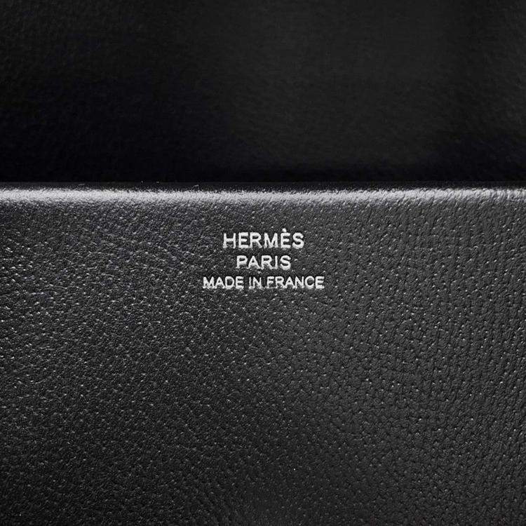 Pre Owned Hermes New Drag 22 Black Evercolor Satchel Bag