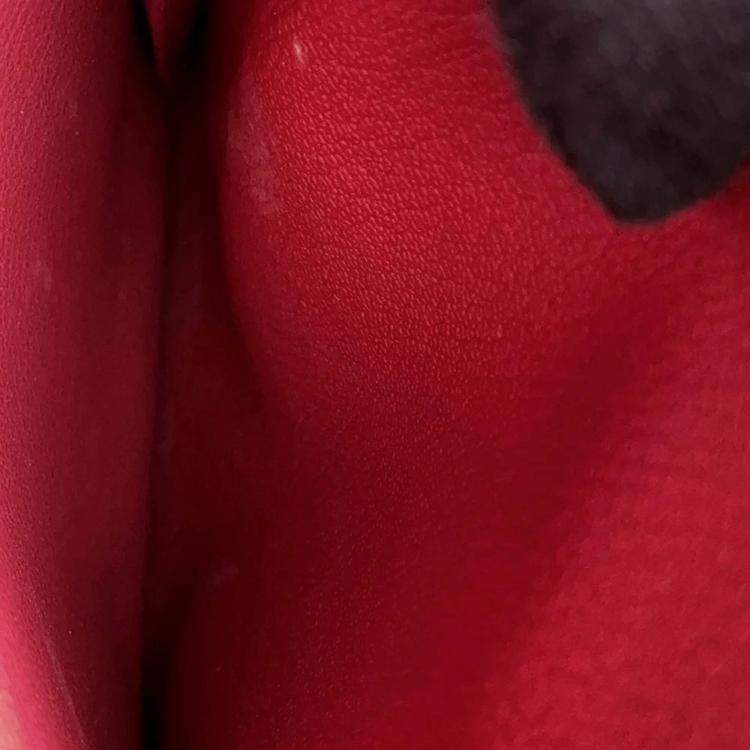 Pre Owned Hermes Kelly Retourne 32 Rouge Vif Box Calf Leather Handbag