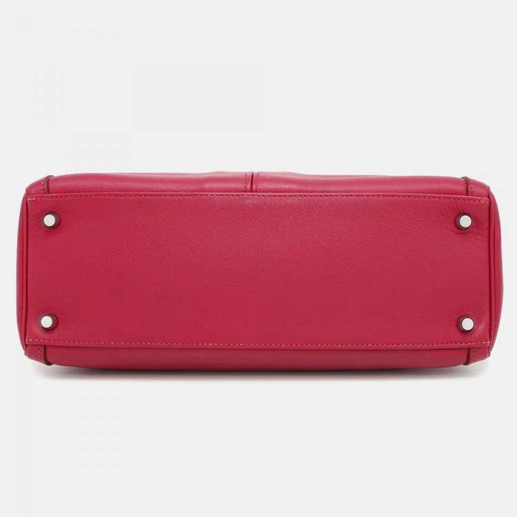 Pre Owned Hermes Kelly 32 Ruby Swift Leather Handbag