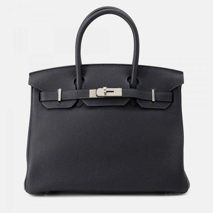Pre Owned Hermes Birkin 30 Caban Togo Leather Tote Bag