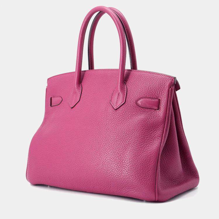 Pre Owned Hermes Birkin 30 Tosca Togo Leather Tote Bag