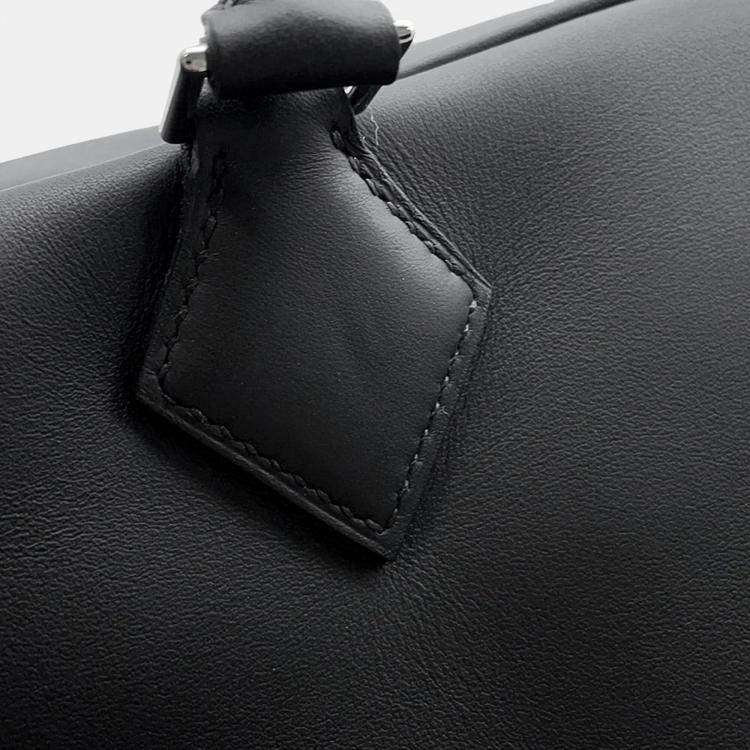 Pre Owned Hermes Plume 32 Black Swift Leather Handbag