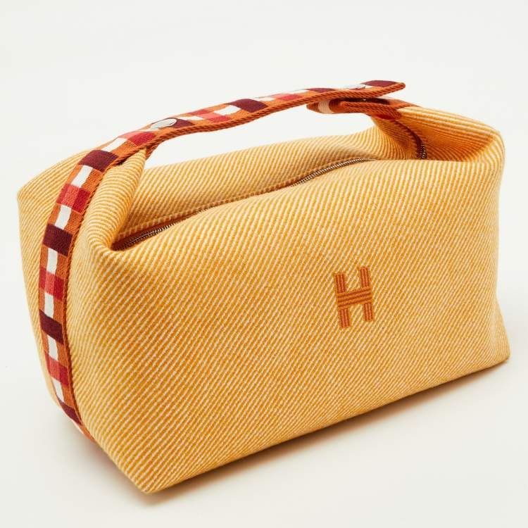 Pre Owned Hermès Fauve Toile H Canvas Large Bride-a-Brac Au Carre Model Case