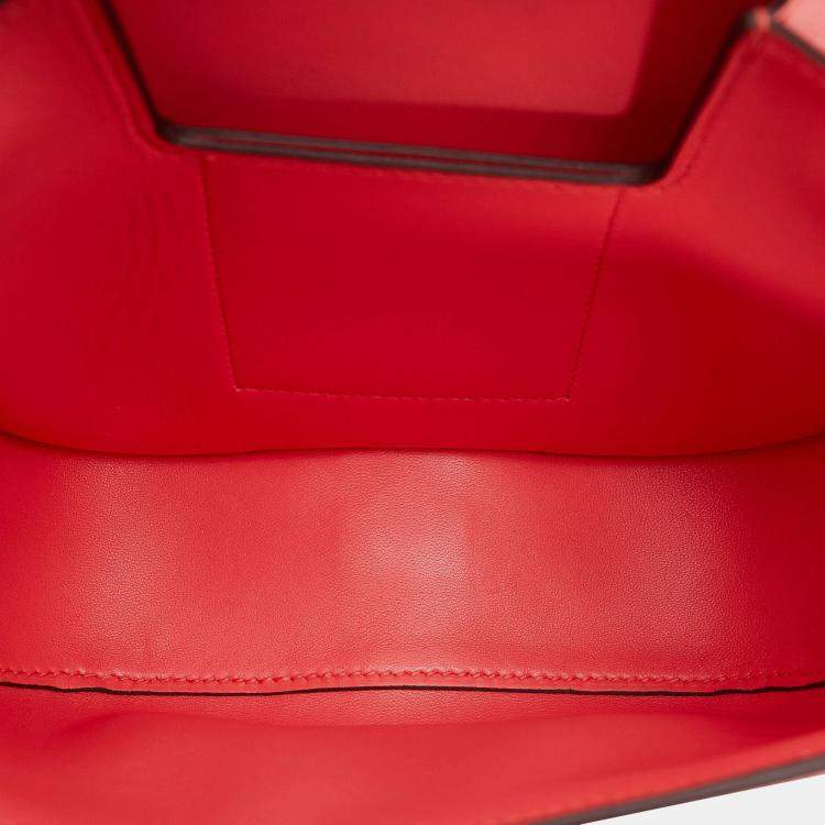 Pre Owned Hermes Mini Della Cavalleria Pink Tone Epsom Leather Shoulder Bag