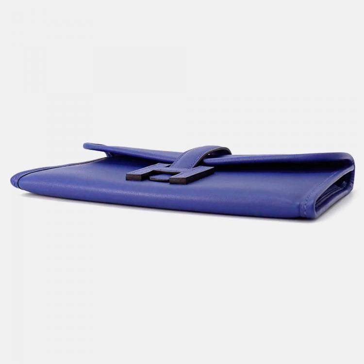 Pre Owned Hermes Jige Duo Blue Electric Swift Leather